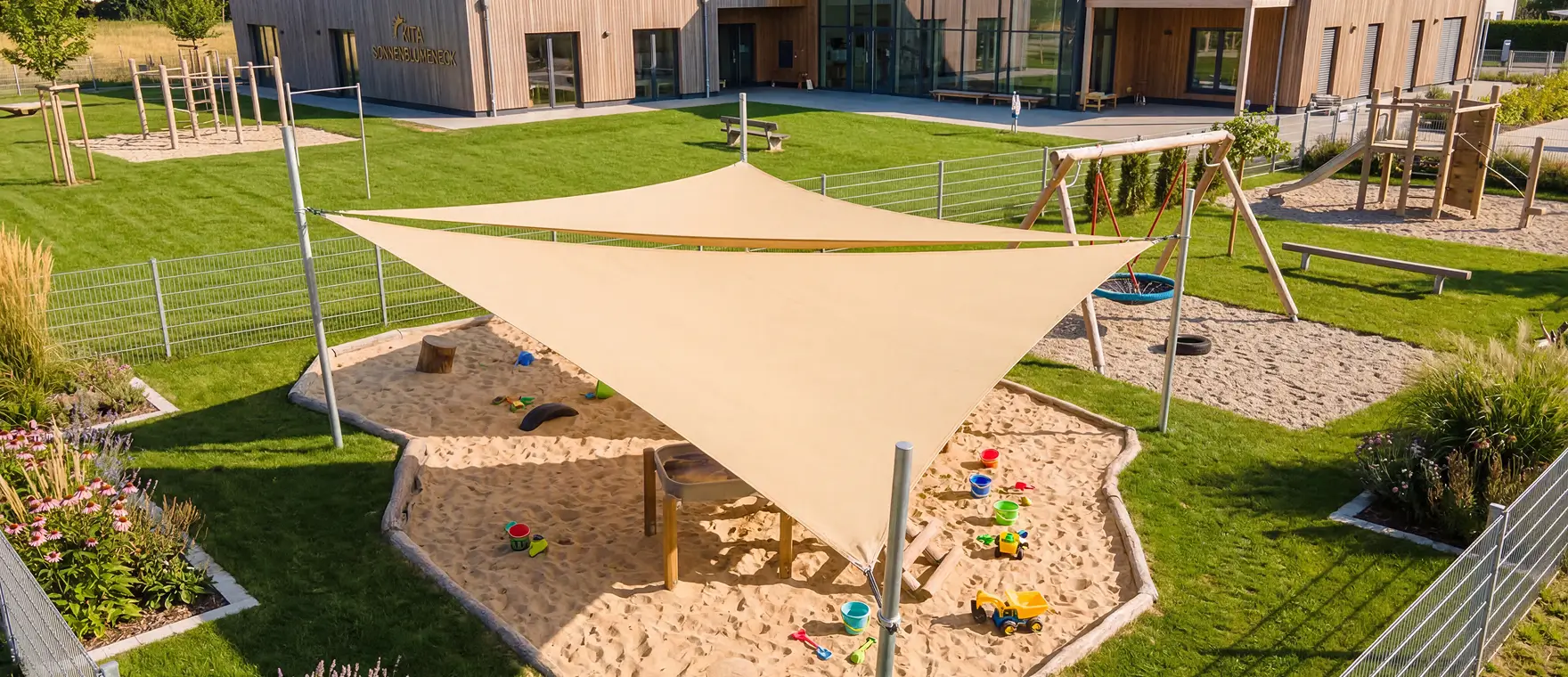 Sonnensegel Kita-Spielplatz